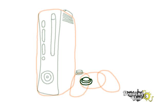 How to Draw an Xbox 360 - Step 10