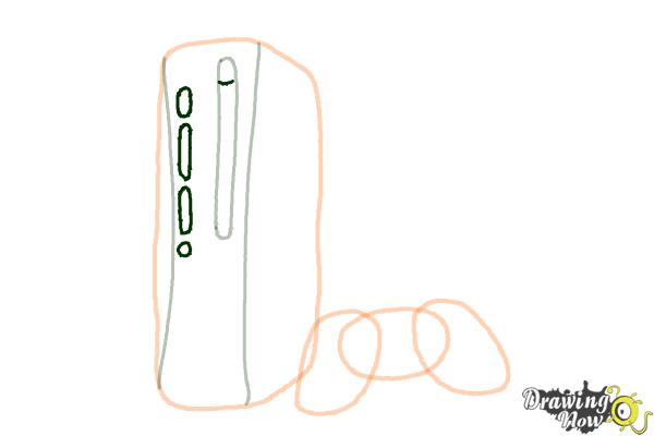 How to Draw an Xbox 360 - Step 6