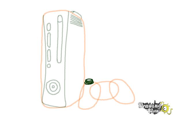 How to Draw an Xbox 360 - Step 9