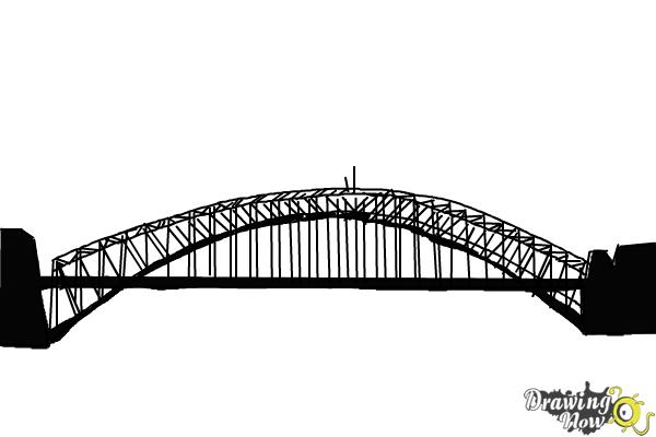 How to Draw a Bridge Step by Step - Step 8