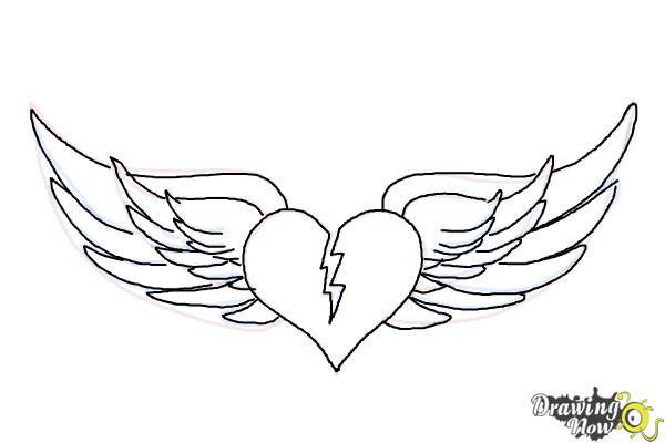 30+ Top For Broken Heart With Wings Drawing Easy