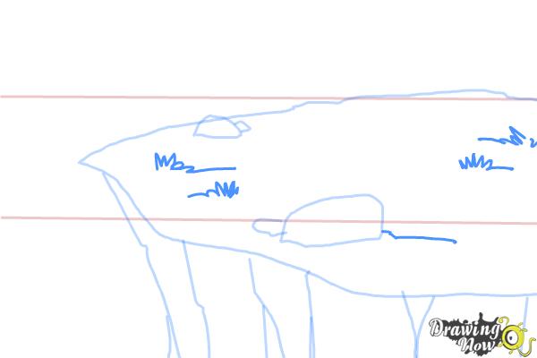 How to Draw a Cliff - Step 5
