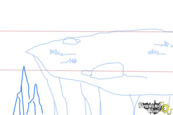 How to Draw a Cliff - Step 6