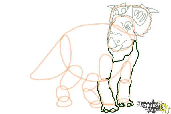 How to Draw Juniper from Walking With Dinosaurs - Step 14