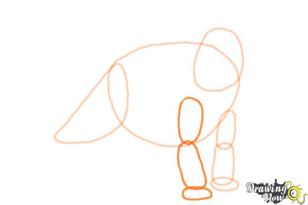 How to Draw Juniper from Walking With Dinosaurs - Step 5