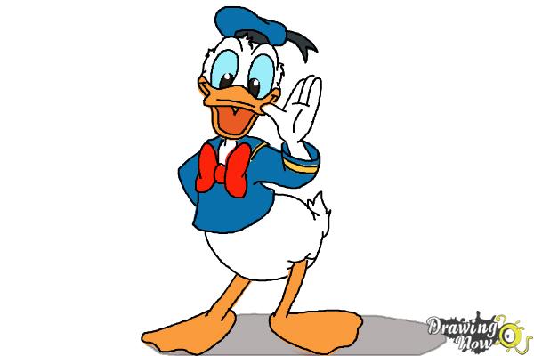 How to Draw Disney Characters - Donald Duck - Step 11