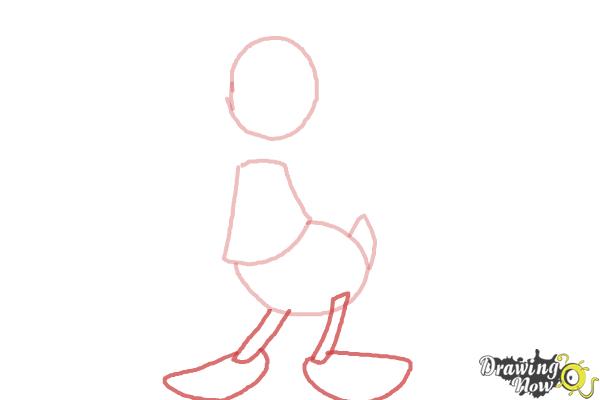 How to Draw Disney Characters - Donald Duck - Step 3