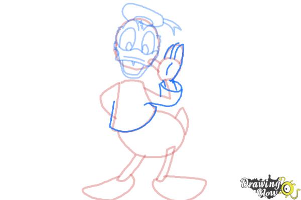 How to Draw Disney Characters - Donald Duck - Step 7