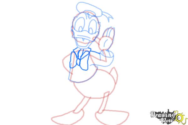 How to Draw Disney Characters - Donald Duck - Step 8