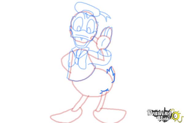How to Draw Disney Characters - Donald Duck - Step 9