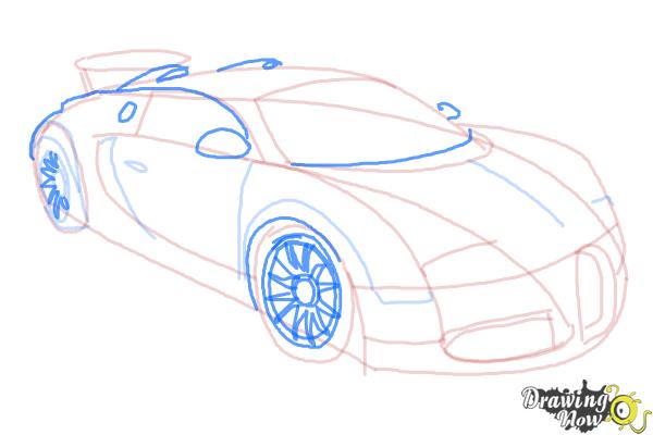 How to Draw a Bugatti - Step 7