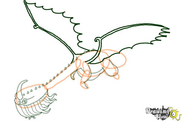 How to Draw a Scauldron Dragon from How to Train Your Dragon - Step 6