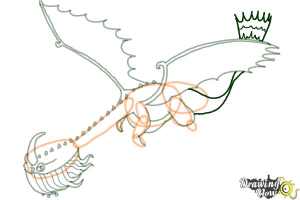 How to Draw a Scauldron Dragon from How to Train Your Dragon - Step 7