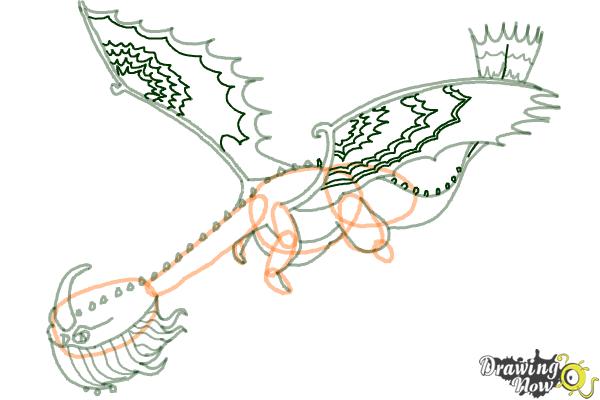 How to Draw a Scauldron Dragon from How to Train Your Dragon - Step 8