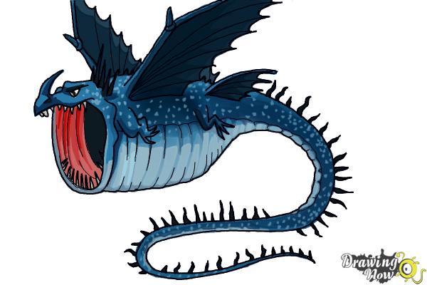 How to Draw a Thunderdrum Dragon from How to Train Your Dragon - Step 9