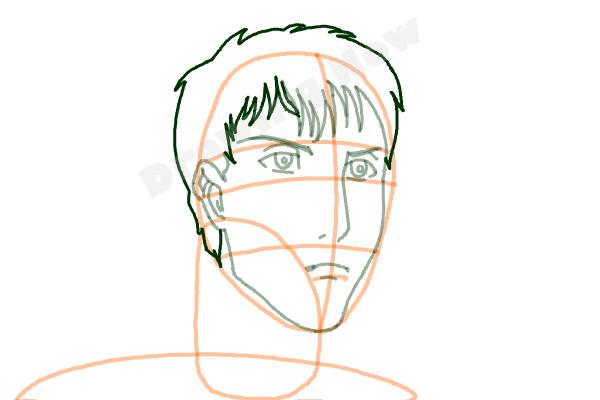 How to draw Bertolt Hoover from Shingeki no Kyojin - Step 6 How to draw Bertolt Hoover from Shingeki no Kyojin - Step 6