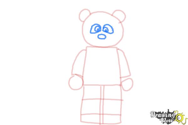 How to Draw The Panda Guy from The Lego Movie - Step 5