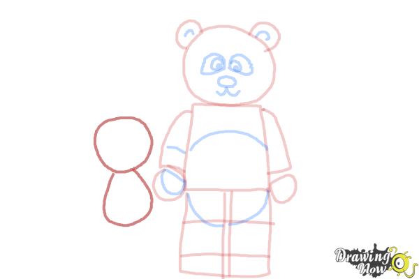 How to Draw The Panda Guy from The Lego Movie - Step 7