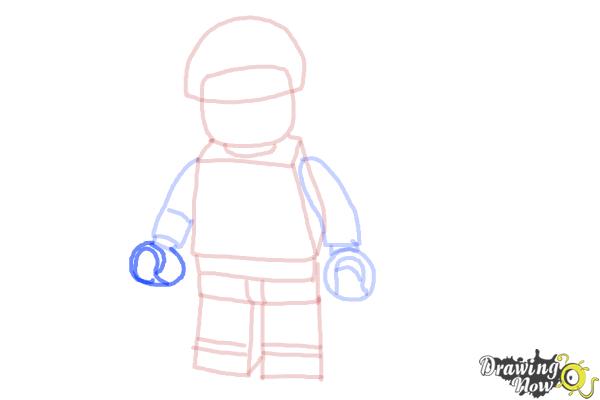 How to Draw Bad Cop from The Lego Movie - Step 9