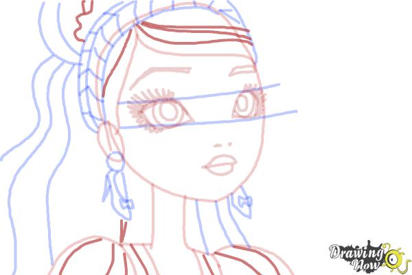 How to Draw Ashlynn Ella The Daughter Of Cinderella from Ever After High - Step 8