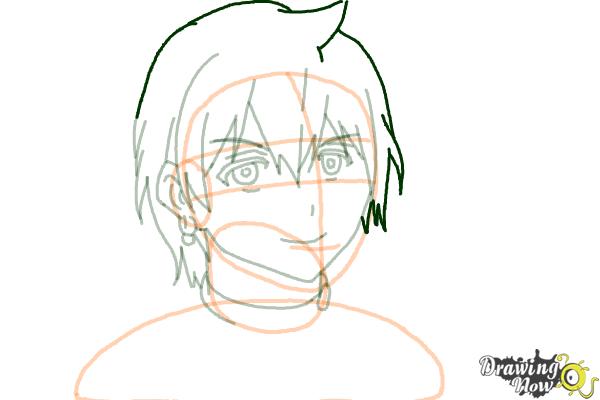 How to Draw Alibaba Saluja from Magi: The Labyrinth Of Magic - Step 12