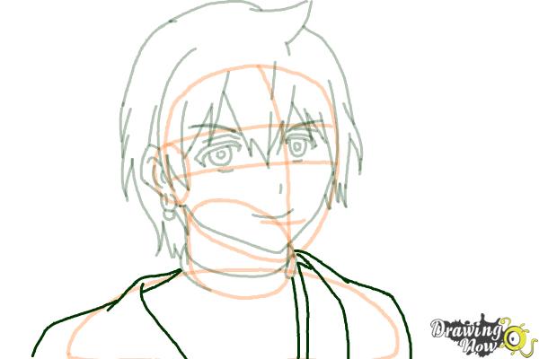 How to Draw Alibaba Saluja from Magi: The Labyrinth Of Magic - Step 13