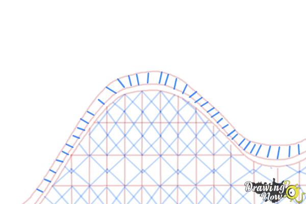 How to Draw a Roller Coaster For Kids - Step 7