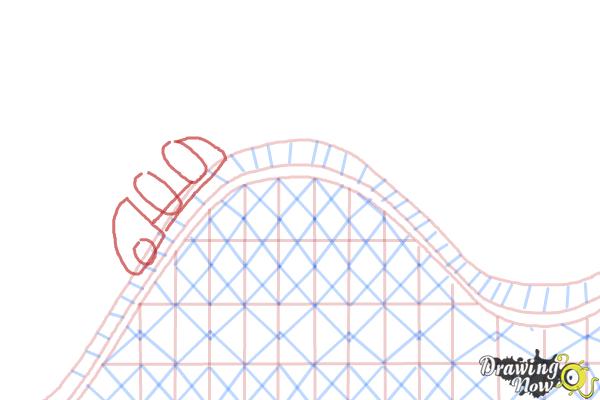 How to Draw a Roller Coaster For Kids - Step 8