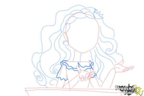 How to Draw Cedar Wood The Daughter Of Pinocchio from Ever After High - Step 8