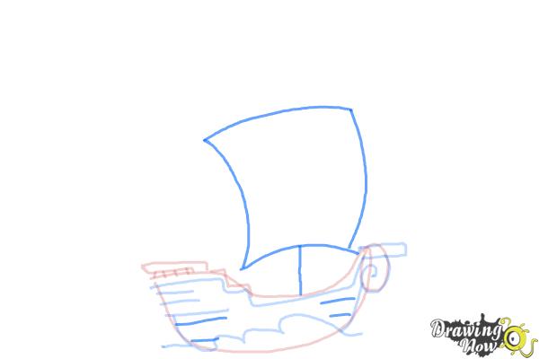 How to Draw a Pirate Ship For Kids - Step 5 How to Draw a Pirate Ship For Kids - Step 5