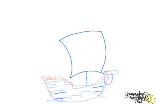 How to Draw a Pirate Ship For Kids - Step 5