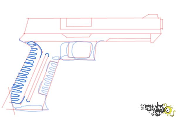 How to Draw a Gun Easy - Step 11