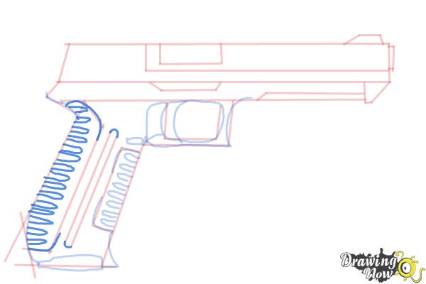 How to Draw a Gun Easy - Step 11