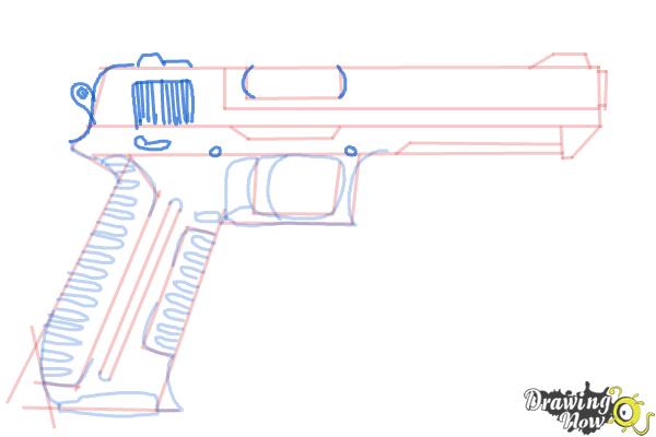 How to Draw a Gun Easy - Step 12