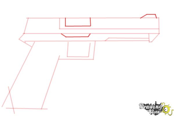 How to Draw a Gun Easy - Step 5