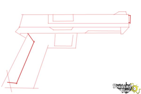 How to Draw a Gun Easy - Step 6