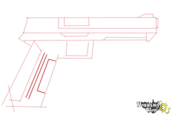 How to Draw a Gun Easy - Step 7