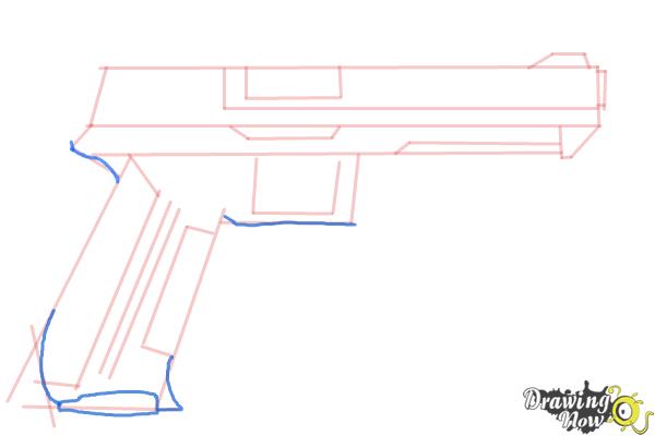 How to Draw a Gun Easy - Step 8