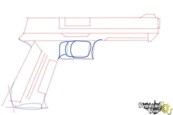 How to Draw a Gun Easy - Step 9