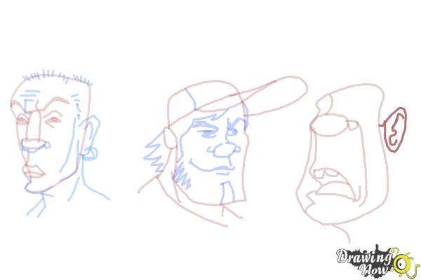 How to Draw Funny Faces - Step 18 How to Draw Funny Faces - Step 18
