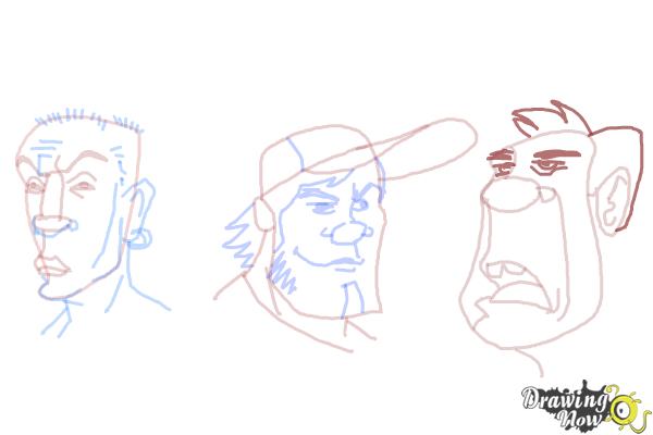 How to Draw Funny Faces - Step 19 How to Draw Funny Faces - Step 19