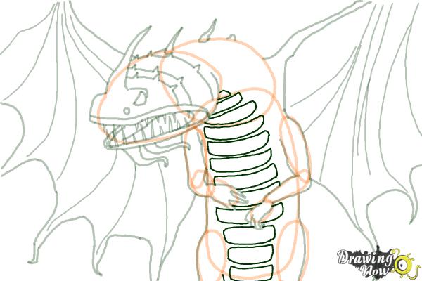 How to Draw a Flightmare Dragon from How to Train Your Dragon - Step 18