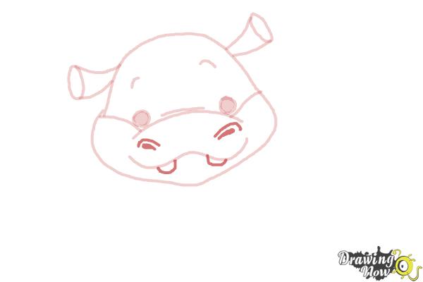 How to Draw a Hippo For Kids - Step 5