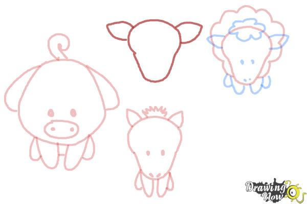 How to Draw Farm Animals For Kids - Step 10