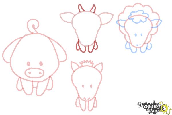 How to Draw Farm Animals For Kids - Step 11