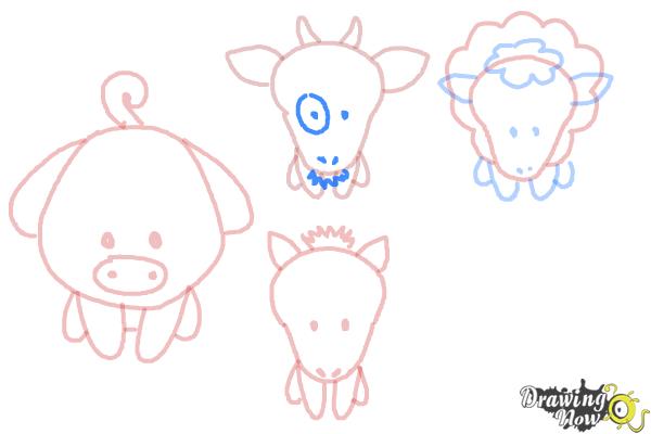 How to Draw Farm Animals For Kids - Step 12