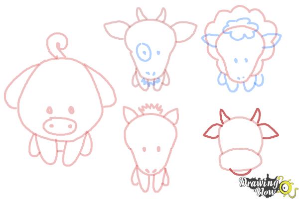 How to Draw Farm Animals For Kids - Step 14