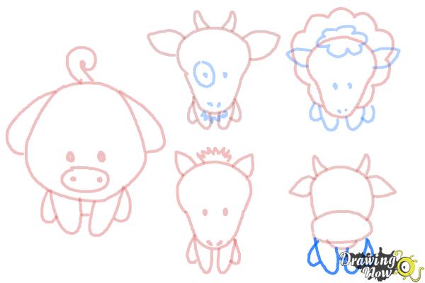 How to Draw Farm Animals For Kids - Step 15