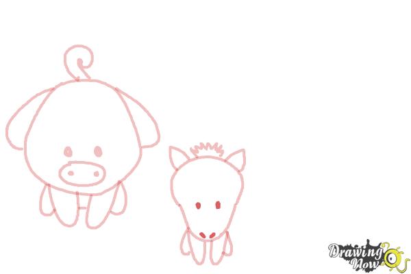 How to Draw Farm Animals For Kids - Step 6