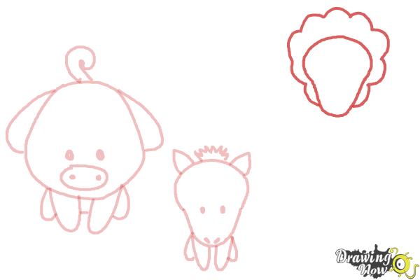 How to Draw Farm Animals For Kids - Step 7